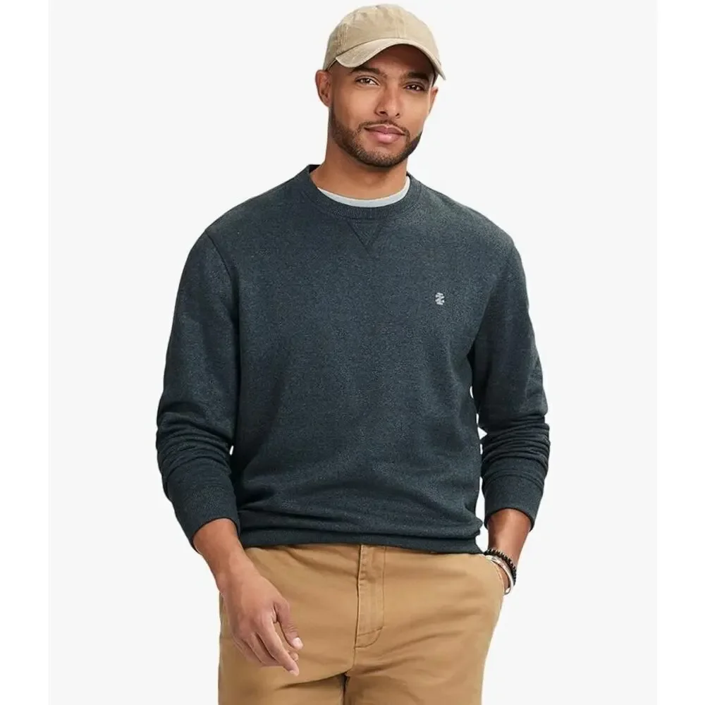 Izod men's black advanced performance stretch jasper fleece crewneck Sweater xl